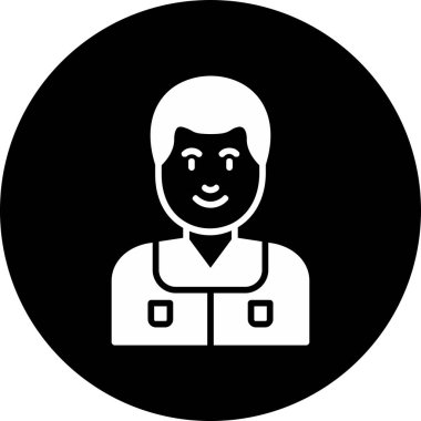 erkek avatar simge vektör çizim 