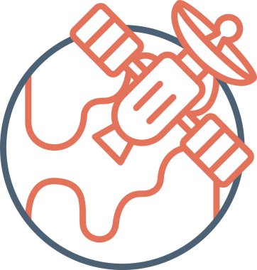 Uydu anten simge vektör çizim 