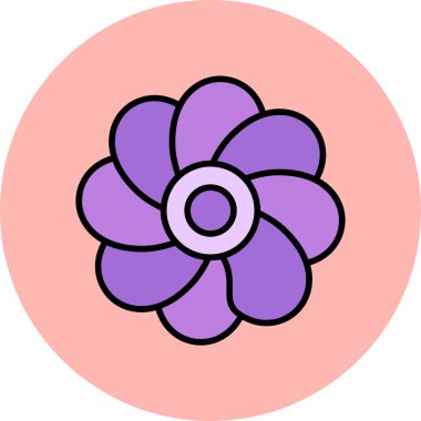 Oleander çiçeği. Web simgesi basit illüstrasyon 