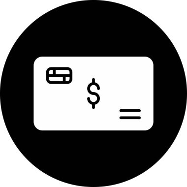 Banka kredi kartı simgesi vektör illüstrasyonu