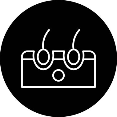 Saç dökülmesi. Web simgesi basit illüstrasyon