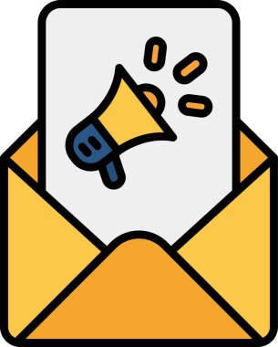 E- posta Pazarlama Simgesi vektör çizimi