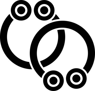  Bilezikler web simgesi vektör illüstrasyonu 