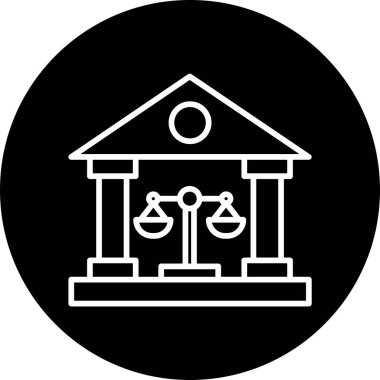  Court Web simgesi basit illüstrasyon