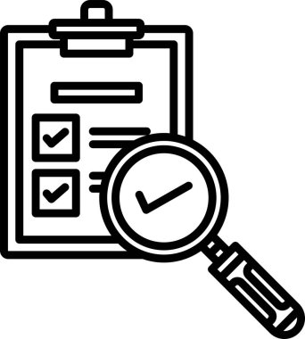 Basit Denetim simgesi. vektör illüstrasyonu