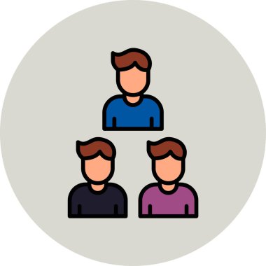 Takım çalışması. Web simgesi basit illüstrasyon