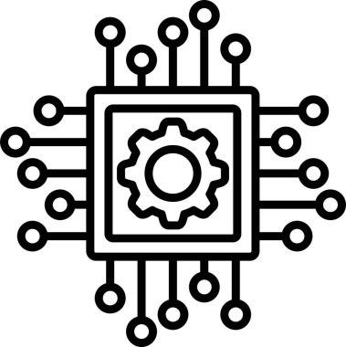 Çip simgesi vektör illüstrasyon tasarımı