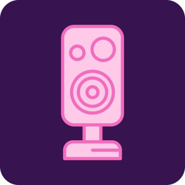Müzik Sözcüsü Web simgesi basit illüstrasyon