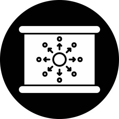 Difüzyon web simgesi, basit vektör illüstrasyonu 