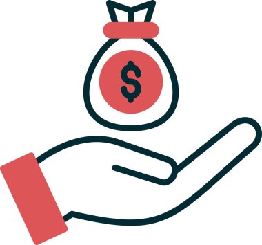  Gelir. Web simgesi basit illüstrasyon