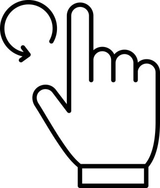 El işaret simgesi. Düz çizim. El işaretleyici vektör simgeleri.