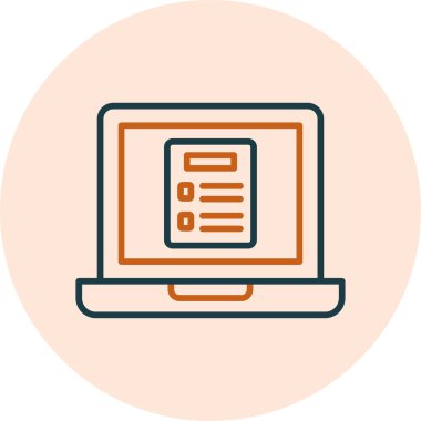 dizüstü bilgisayar simgesi, vektör illüstrasyonu basit tasarım