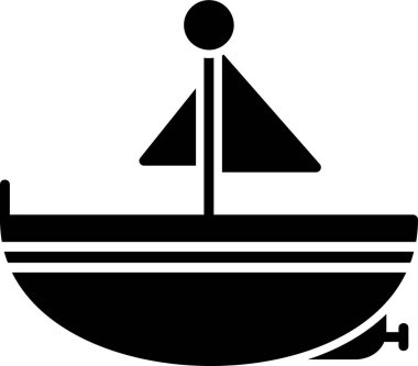 Tekne. Web simgesi basit illüstrasyon 