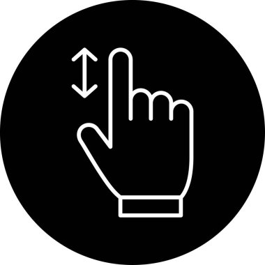 El simgesini kaydır. vektör illüstrasyonu