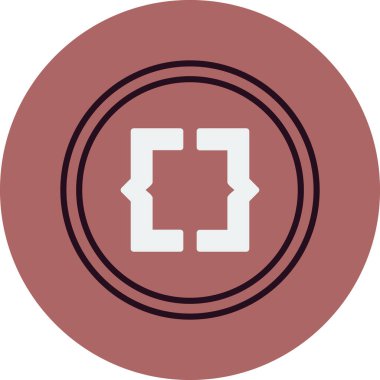 Parantez web simgesi vektör illüstrasyonu