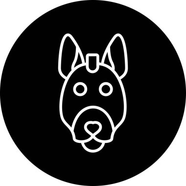 Düz stil Xoloitzcuintle köpek simgesi