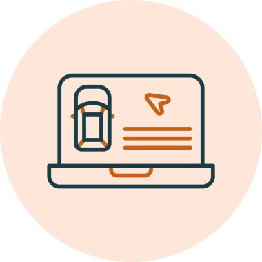 Online eğitim. Web simgesi basit tasarım