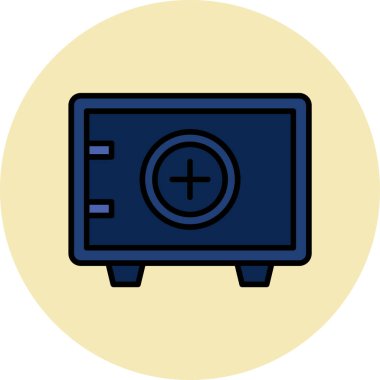 Güvenli Kutu. Web simgesi basit illüstrasyon