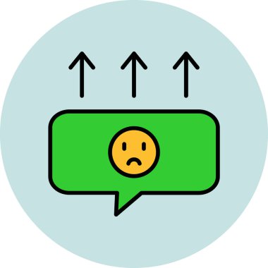 Üzüntü web simgesi vektör illüstrasyonu