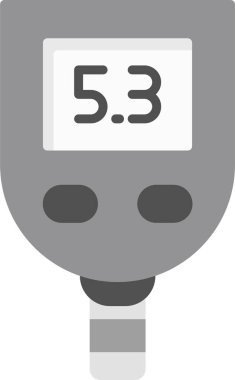 Glucometer simgesi, vektör illüstrasyonu basit tasarım