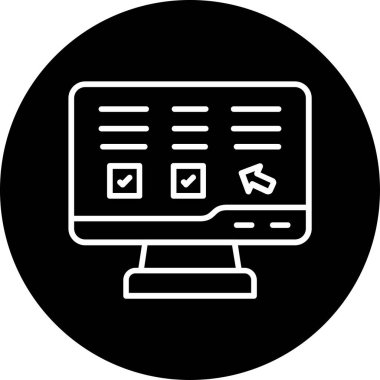 Çevrimiçi Ders modern simgesinin vektör illüstrasyonu