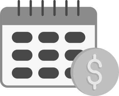 Takvim simgesi, vektör illüstrasyonu basit tasarım