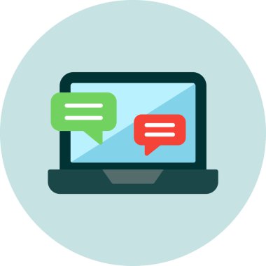 Röportaj web simgesi vektör çizimi
