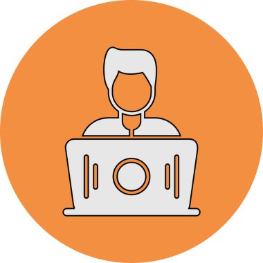 Çalışan ağ simgesi vektör illüstrasyonu