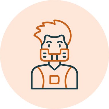 Maskeli haydut. Soyguncu, haydut sembolü, vektör çizimi