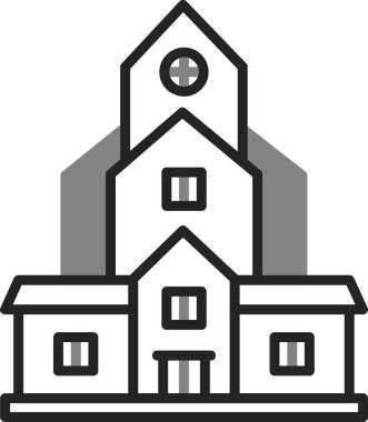 Modern yapı simgesinin vektör illüstrasyonu