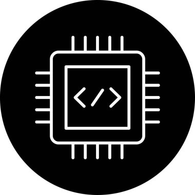 CPU icon, vector illustration simple design