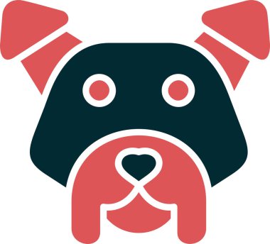 American Staffordshire köpek simgesi, vektör illüstrasyonu 