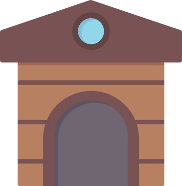 Hayvan barınağı web simgesi, basit vektör illüstrasyonu