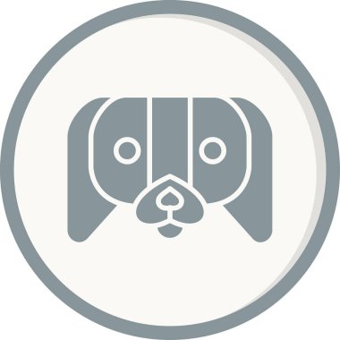 Japon Chin köpek simgesi, vektör illüstrasyonu