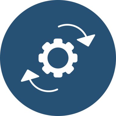 düz ayar simgesi, vektör illüstrasyonu