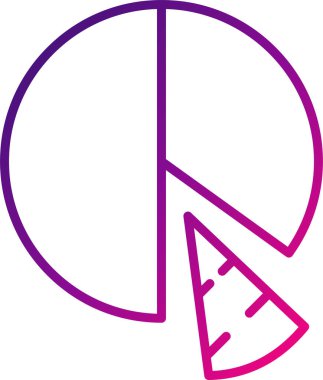 Pasta grafiği vektör illüstrasyonu