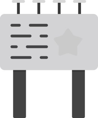 reklam panosu simgesi, vektör illüstrasyonu basit tasarım