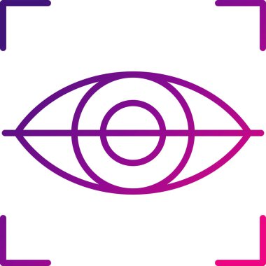 Göz taraması. Web simgesi basit illüstrasyon 