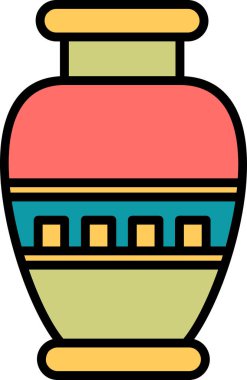 Vazo. Web simgesi basit illüstrasyon