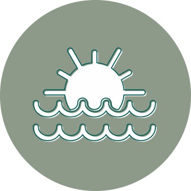 güneş web simgesi vektör illüstrasyonu 