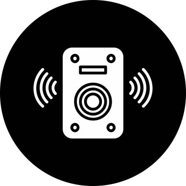 Müzik Sözcüsü Web simgesi basit illüstrasyon
