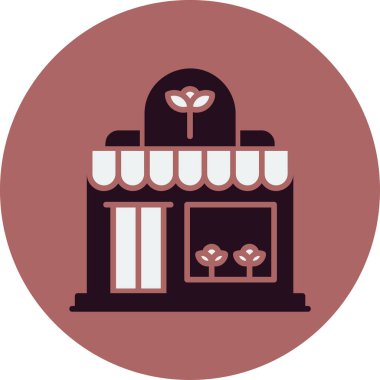 Çiçekçi simgesi basit bir illüstrasyon