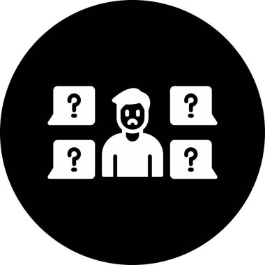 Soru web simgesi, vektör illüstrasyonu 