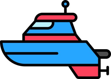 Tekne. Web simgesi basit illüstrasyon 