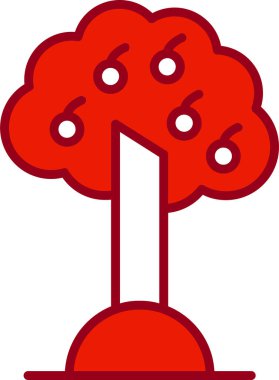 Kestane ağacı. Web simgesi basit illüstrasyon