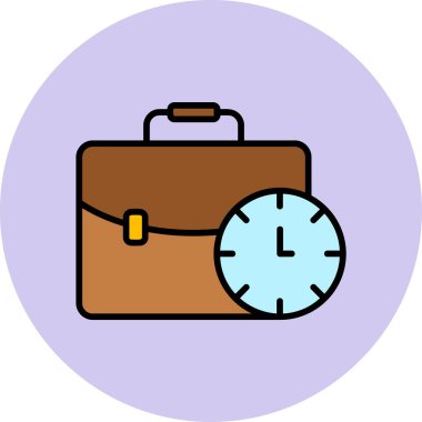  çalışma zamanı simgesi vektör illüstrasyonu