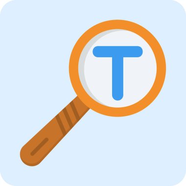 Metin Analiz simgesi vektör illüstrasyonu 