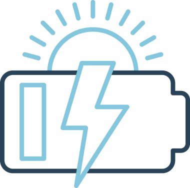 Güneş Enerjisi Ağ ikonu vektör çizimi