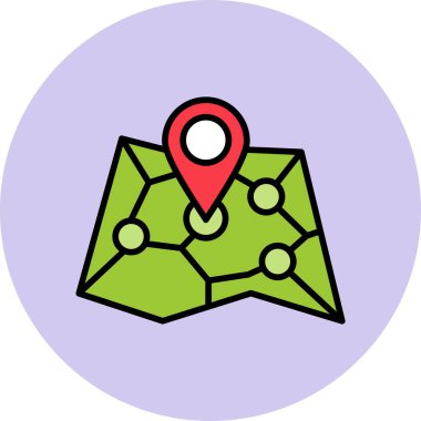 harita pin ikonu vektör illüstrasyonu 