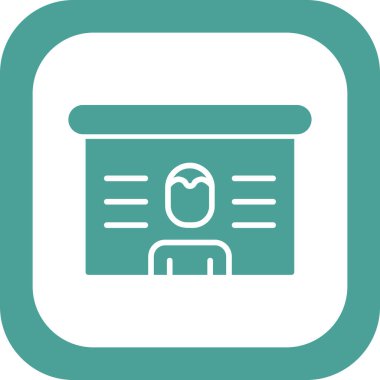 sunum simgesi, vektör illüstrasyonu basit tasarım